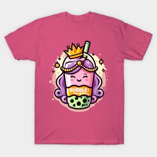 Bubble Tea Princess Boba Tea Kawaii Cartoon Girl T-Shirt